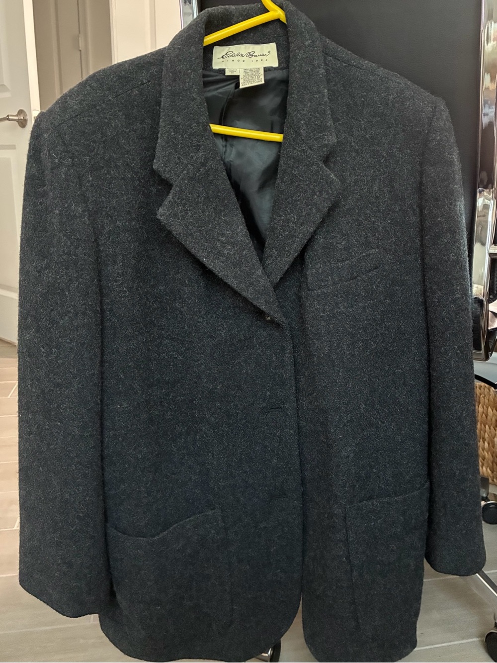 Eddie Bauer  Women's Dark Gray Wool Blend Blazer Jacket